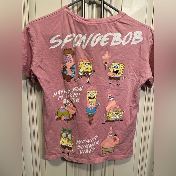 Nickelodeon SpongeBob Squarepants short sleeve Tshirt Girls 9-10 - Picture 4 of 14